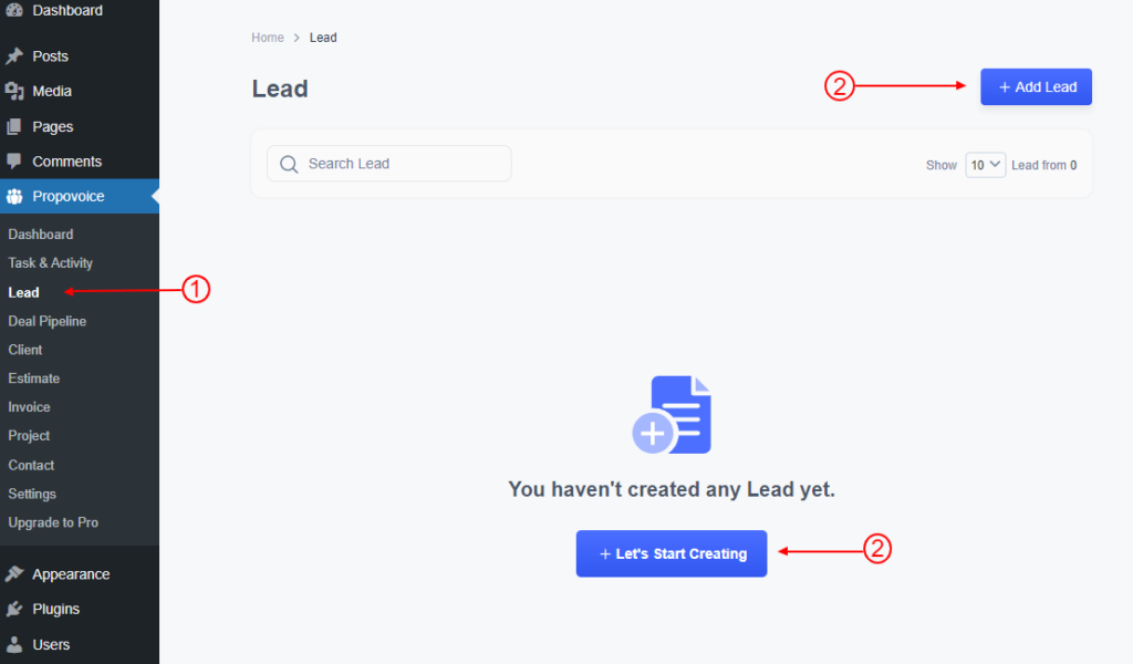 How to manage lead management system WordPress using Propovoice