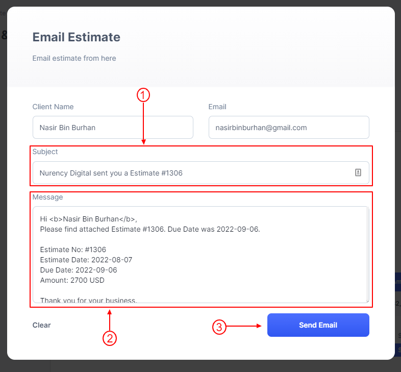 Create Estimate Step 5