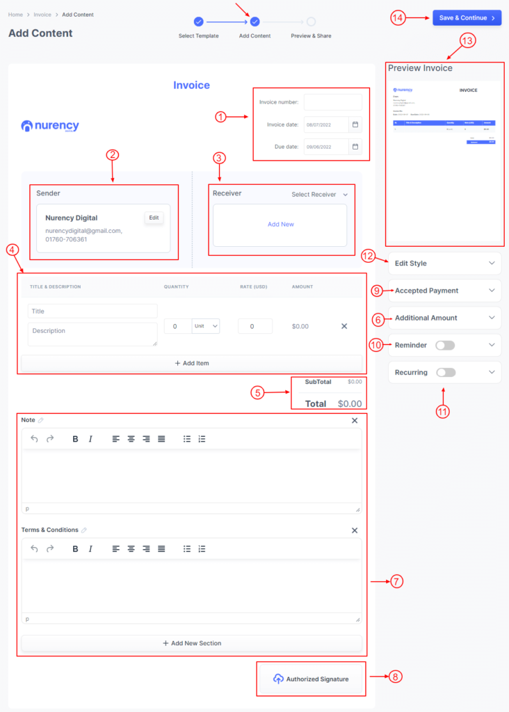 Add Content For Invoices Using Propovoice, The Best Invoice Plugin For Wordpress