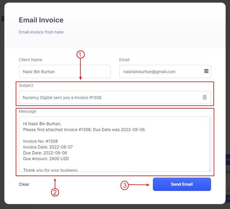 Create Invoice Step 5