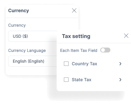 Tax And Other Setting