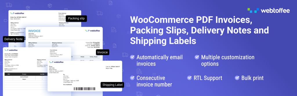 WooCommerce PDF Invoice Slips plugin banner