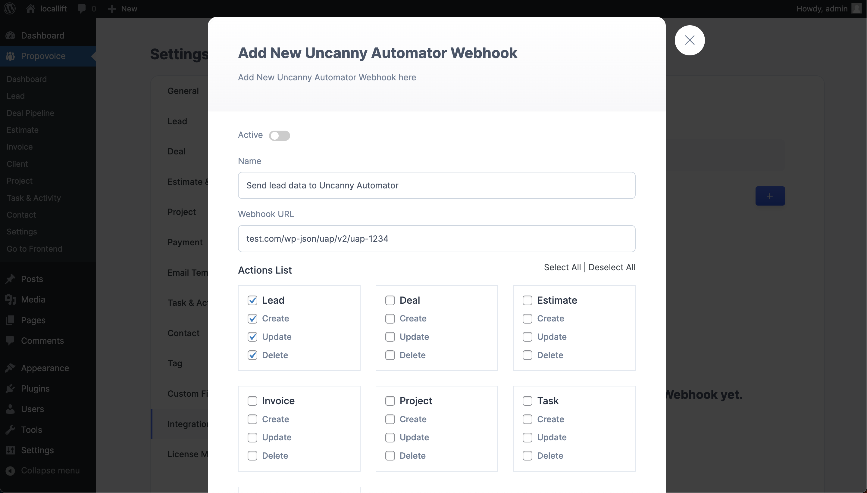 Propovoice Uncanny Automator Configuration Sample