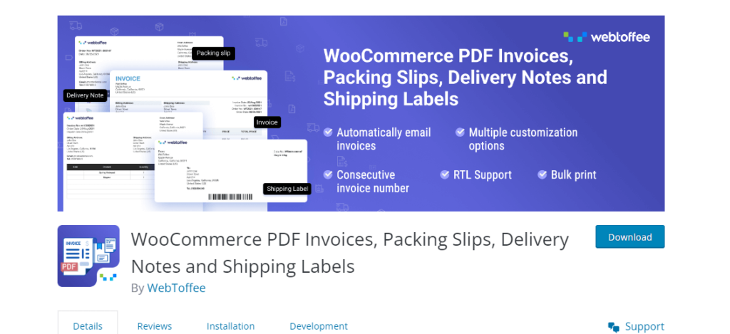 WooCommerce PDF Invoices, Packing Slips, Delivery Notes, and Shipping Labels