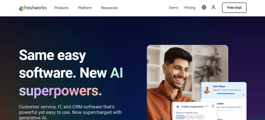 Freshworks, Ai powered software for client management