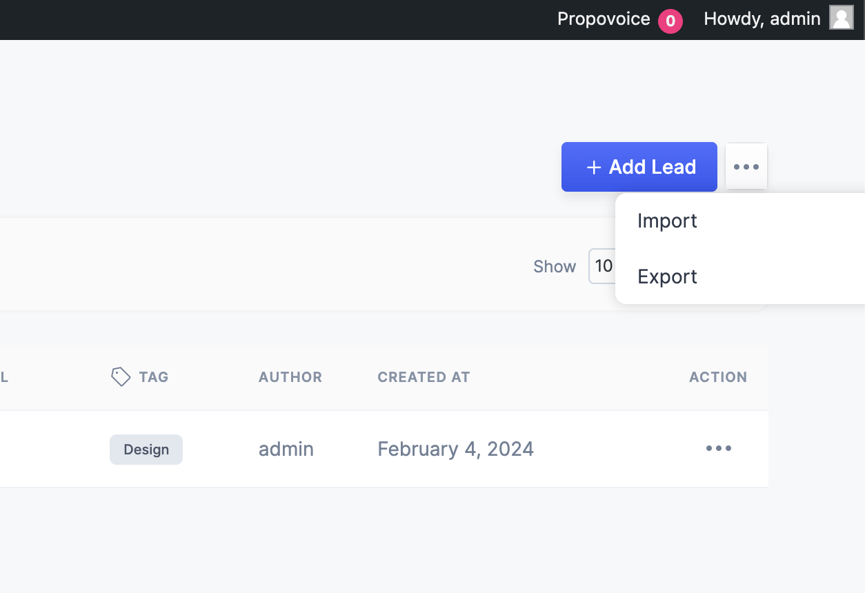 Location Of Exporting Option In Propovoice